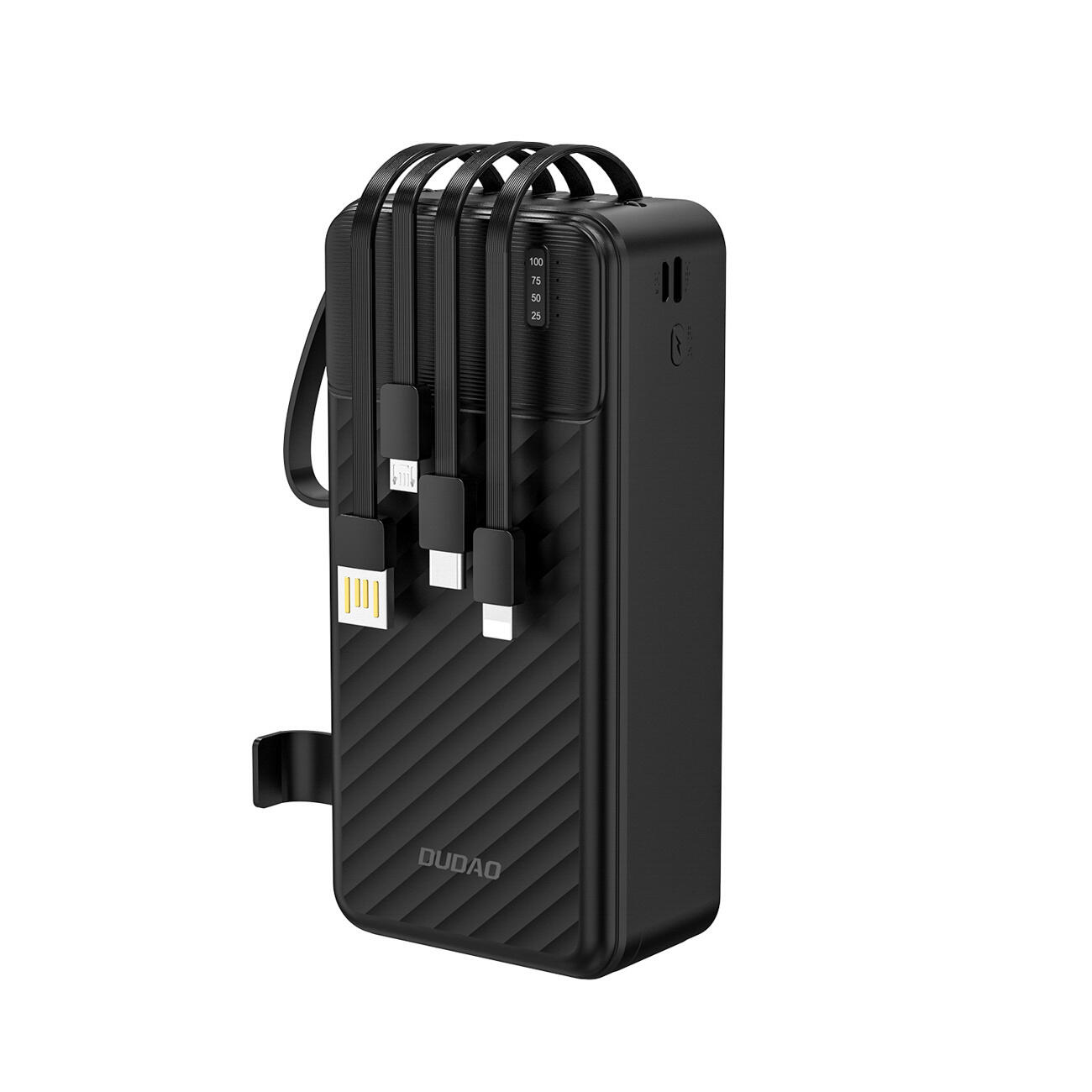 Powerbank Dudao k11 max 30000mAh z wbudowanymi kablami