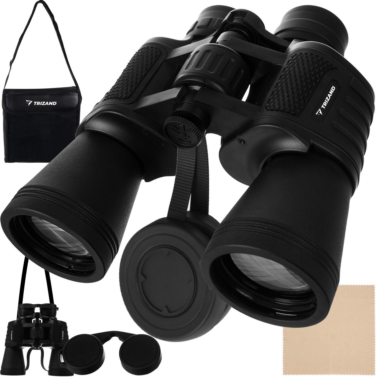 Lornetka 10x50 Turystyczna Zoom + Etui Szklana Optyka TRIZAND