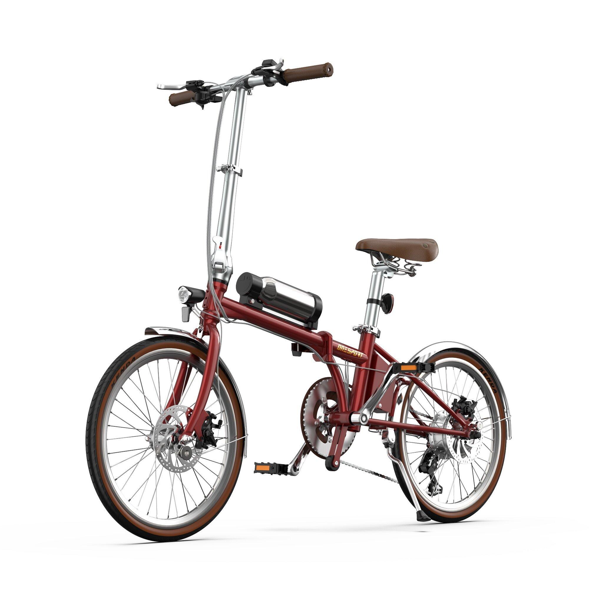 OT02 PRO składany rower elektryczny 20, silnik 250W, 7 biegów, wyświetlacz LCD