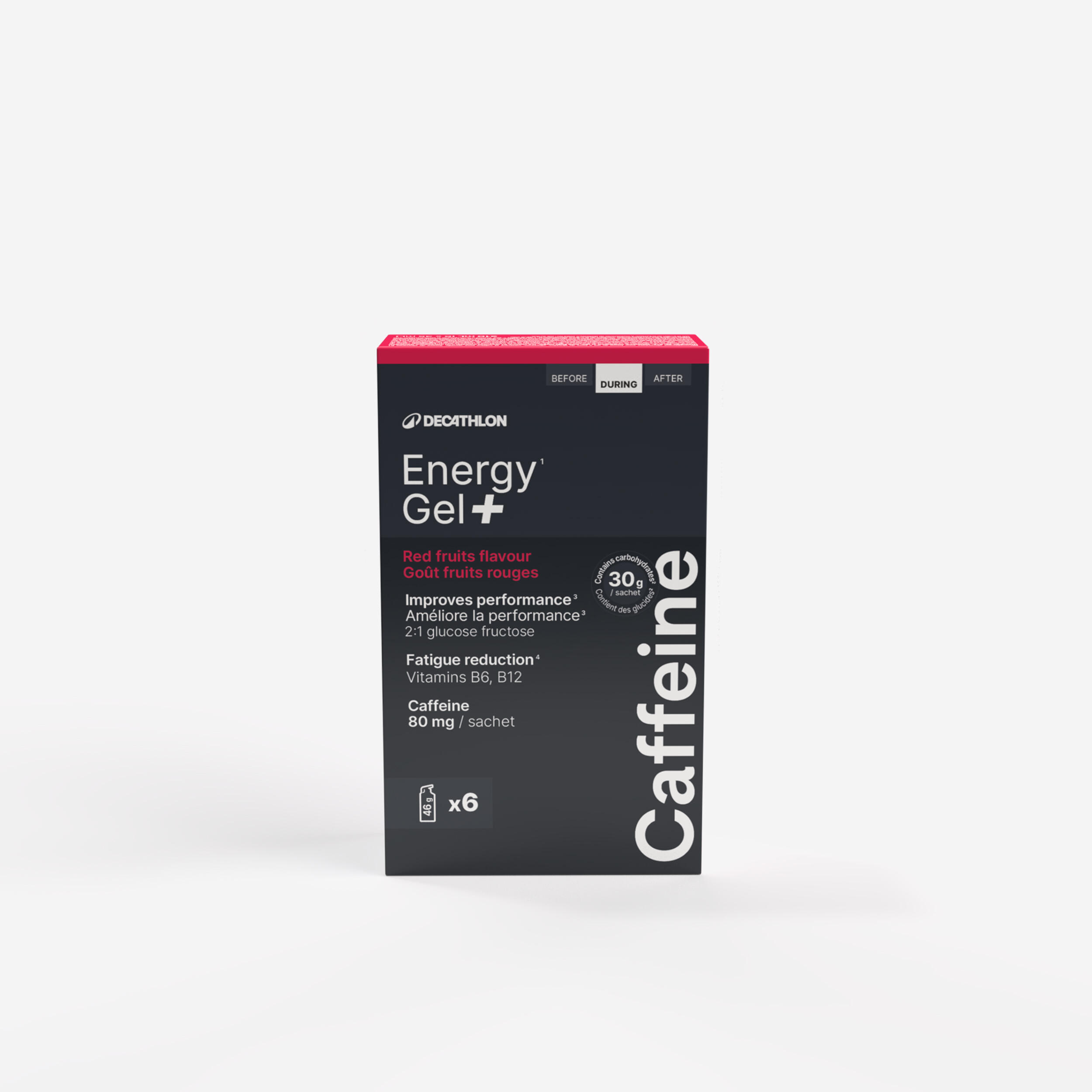 Żel energetyczny kofeinowy Energy Gel+ czerwone owoce wysiłek powyżej 3h; 6 szt.