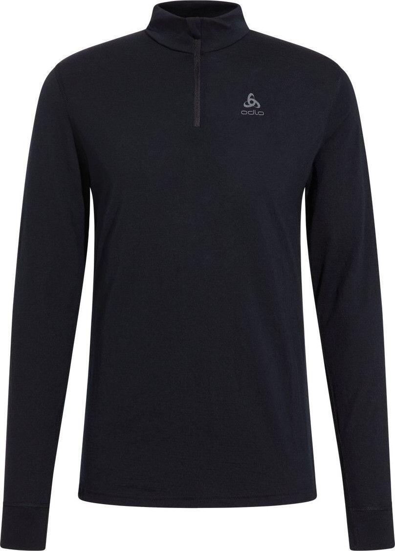 T-shirt thermique Odlo Merino 200 col zippé manches longues clair