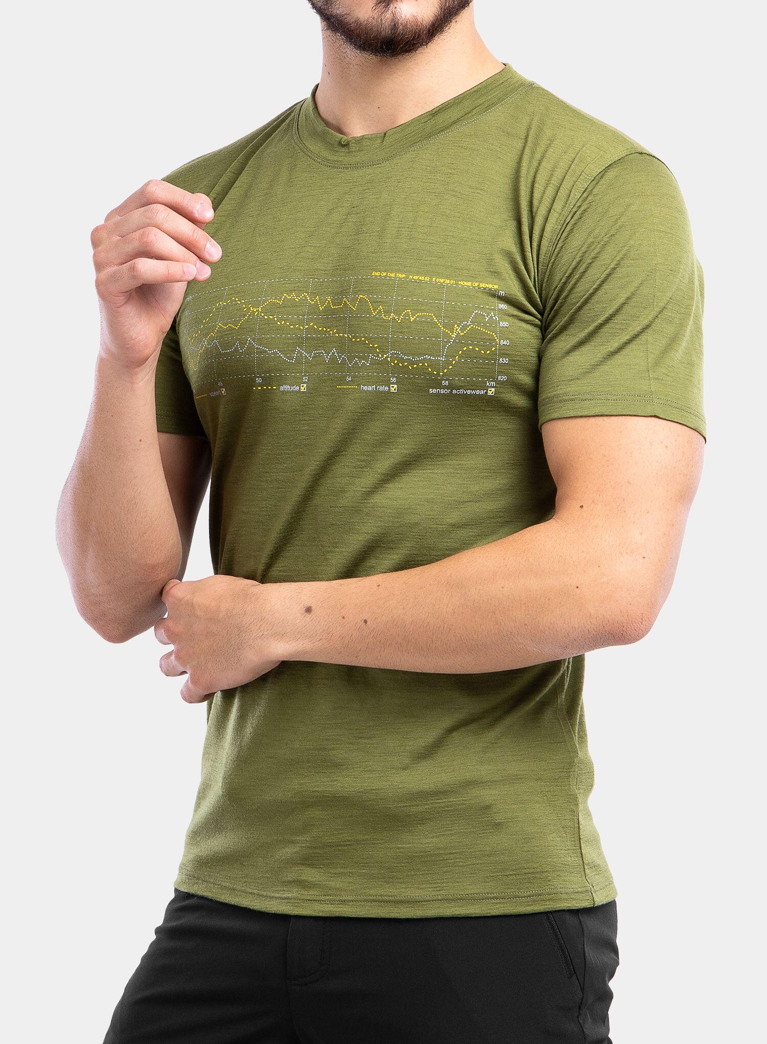 Koszulka merino męska Sensor Merino Active PT Tee S/S