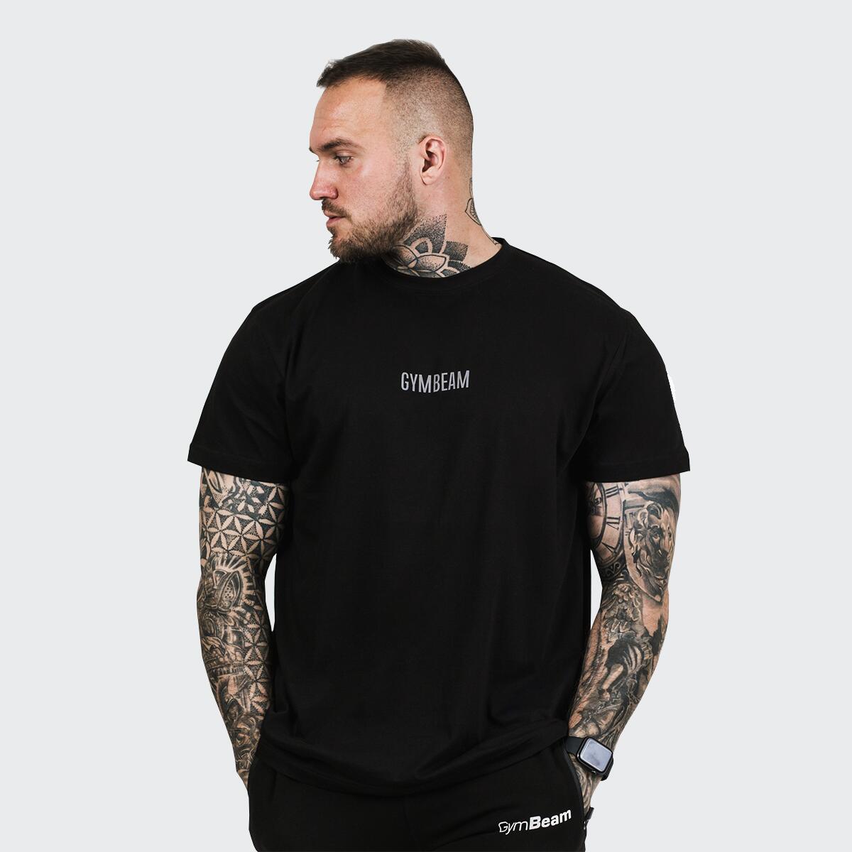 Koszulka męska fitness regular czarna FIT