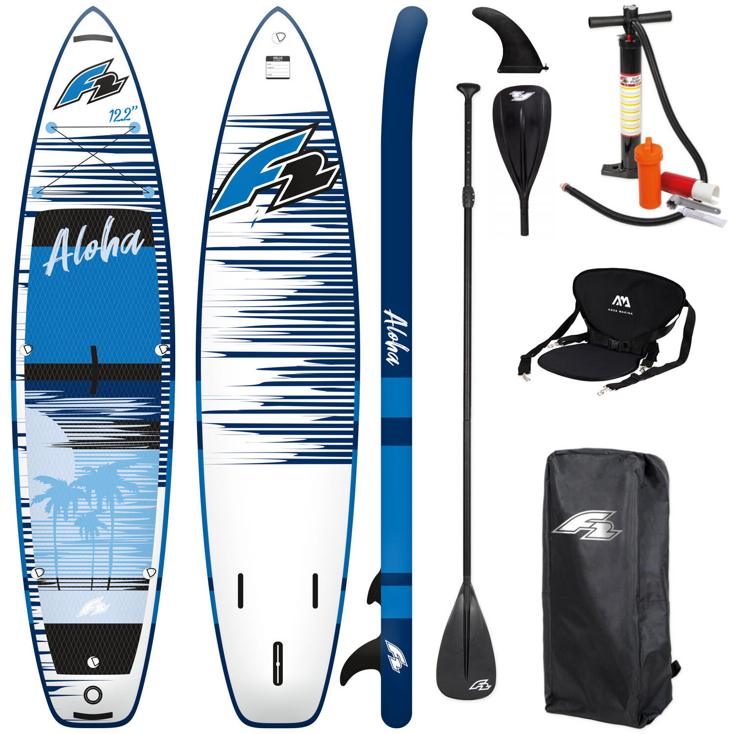 Deska SUP Pompowana F2 Aloha 12'2 372 cm Blue COMBO