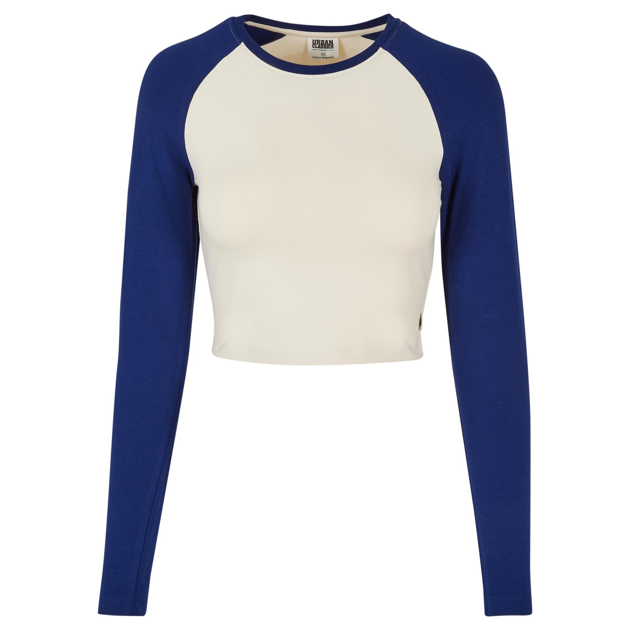 Damska ekologiczna koszulka crop z długim rękawem Urban Classics Retro Baseball