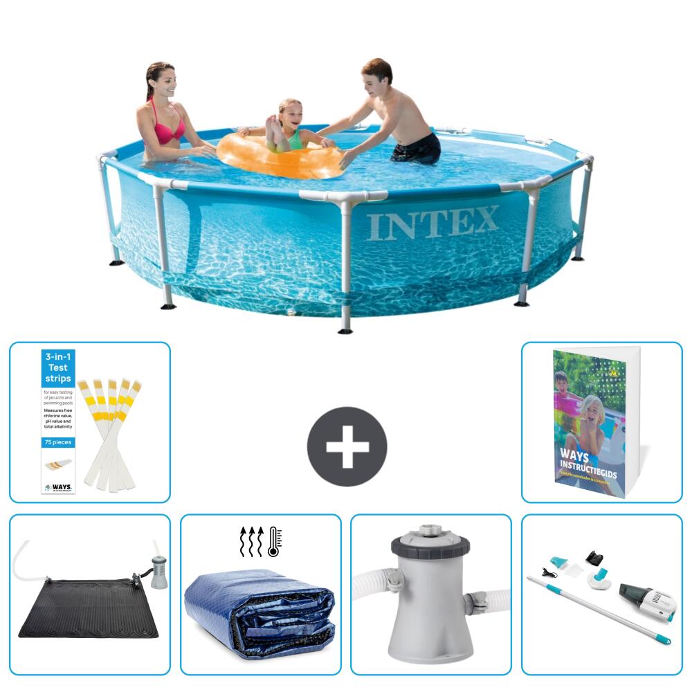 INTEX Basen ze stelażem Okrągły - 305x76 cm - 7-częściowy S82