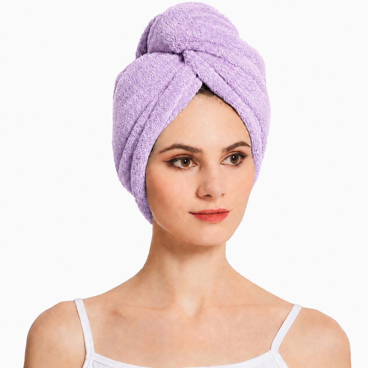 Ręcznik turban do włosów szybkoschnący mikrofibra guzik Aqua-Sport Turban