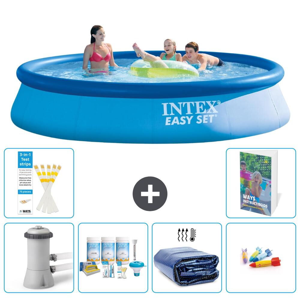 INTEX Basen Easy Set Okrągły - 396x84 cm - 7-częściowy S282