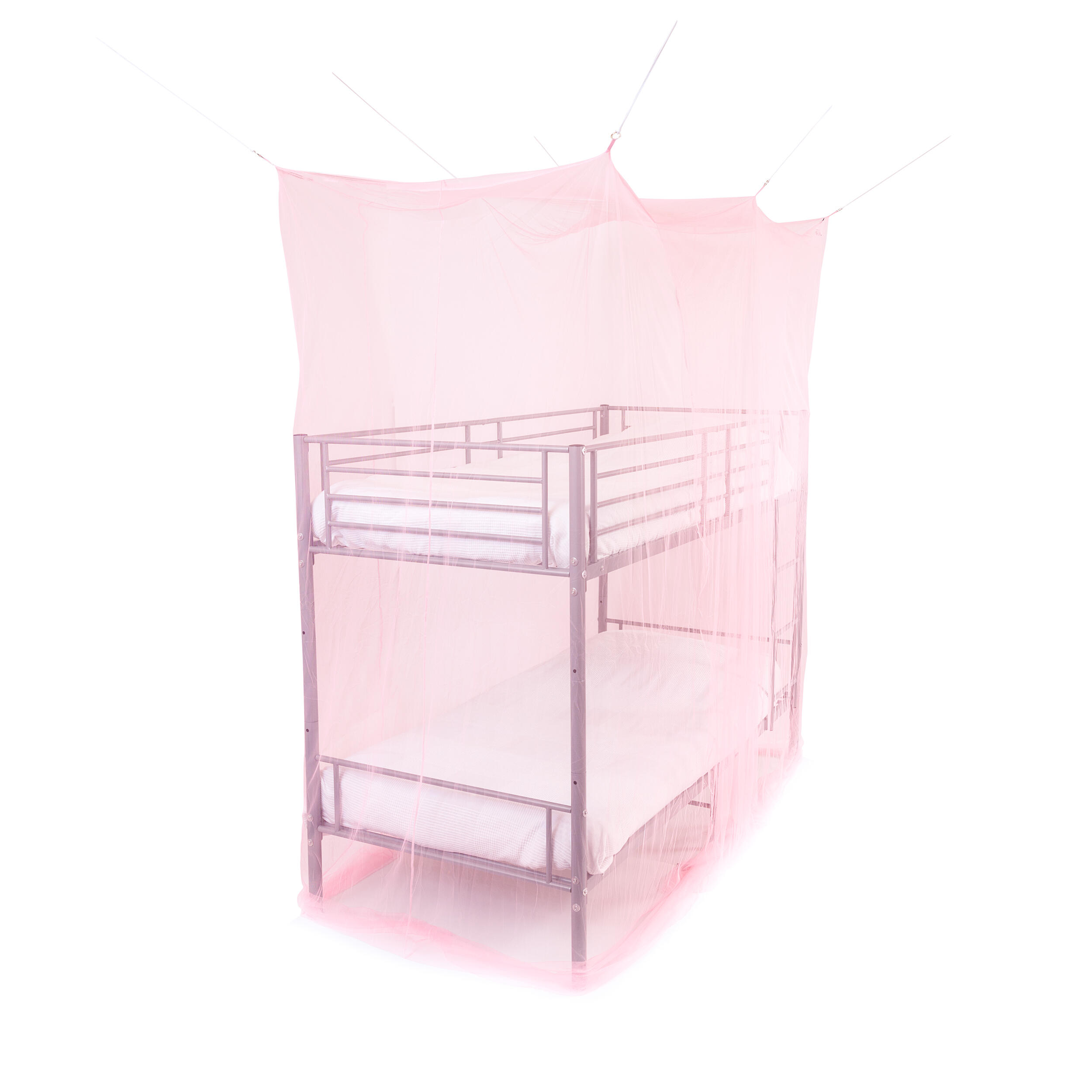 Moskitiera Deconet STACK D200x S100x W270cm RÓŻOWA - łóżko piętrowe/antresola