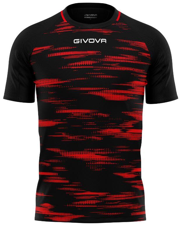Koszulka sportowa Givova Pixel czarno-czerwona