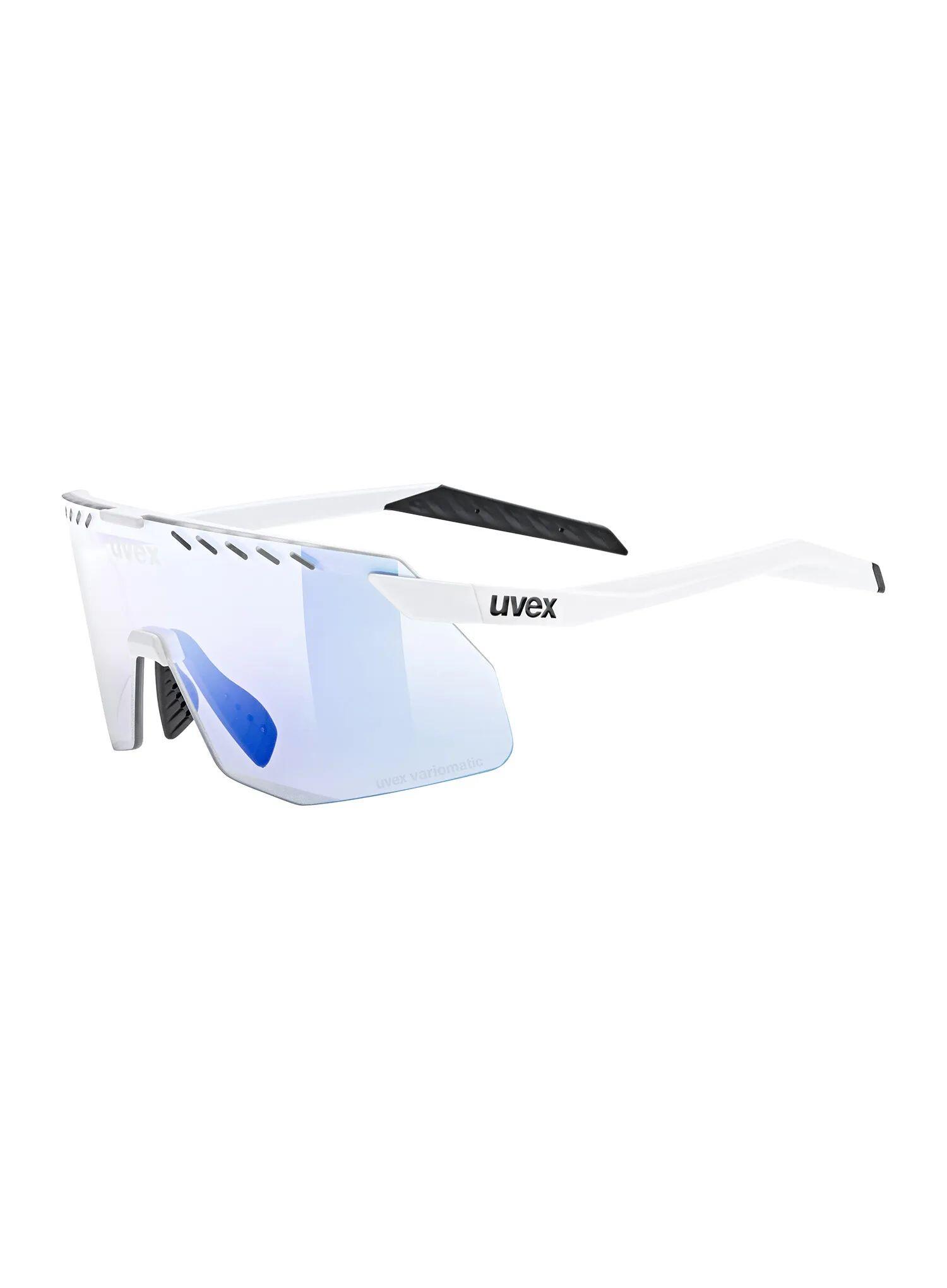 Okulary rowerowe Uvex Pace Stage S V - white matt/mirror blue