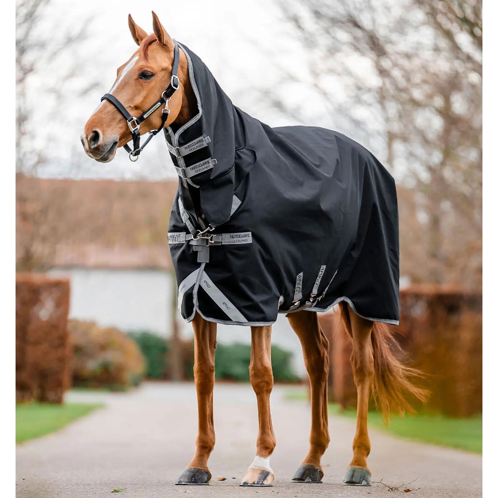Derka zewnętrzna dla koni z osłoną szyi Horseware Amigo 1200D 150g