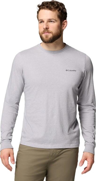 COLUMBIA Koszulka męska CSC Seasonal Logo LS Tee columbia grey hthr/meadowland-L