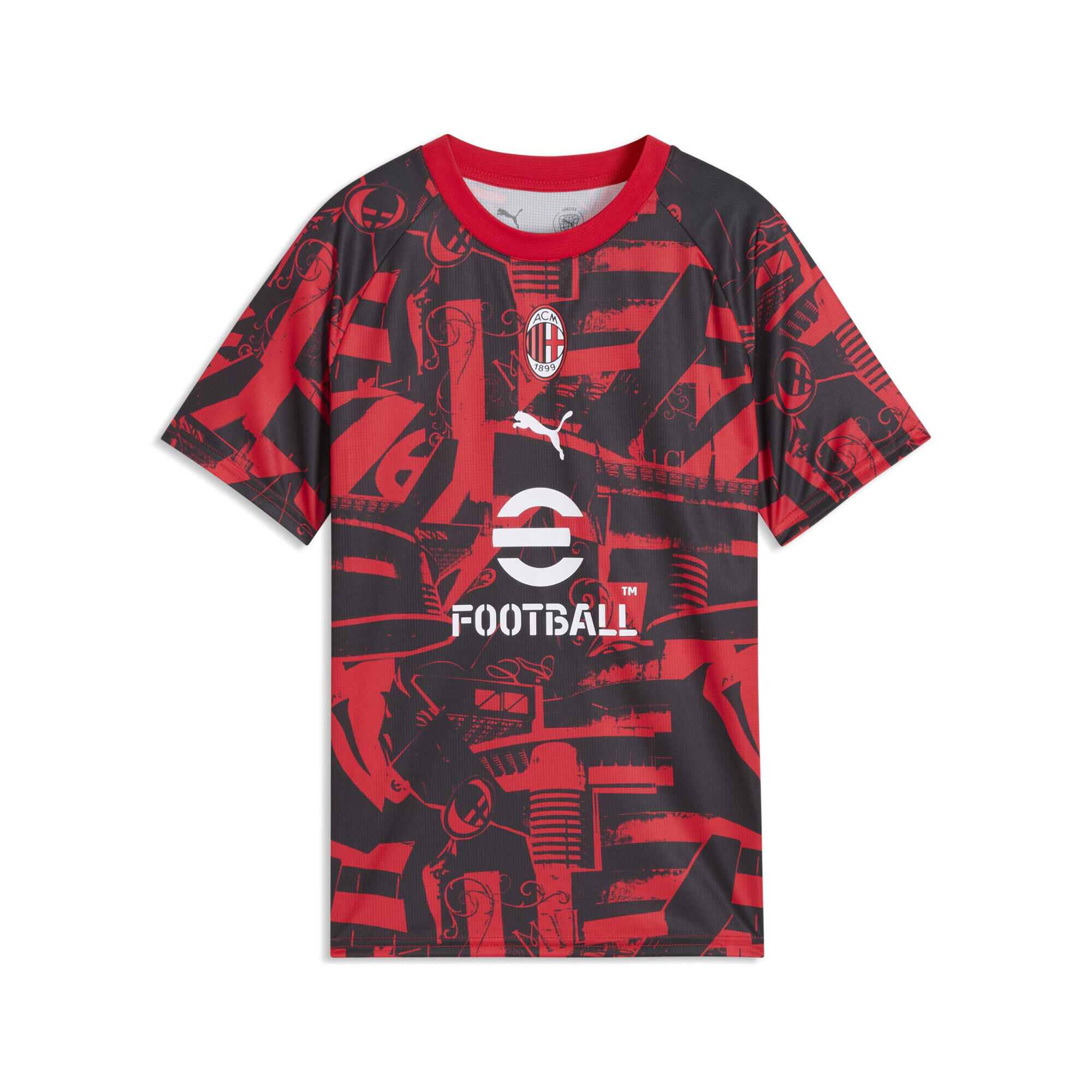 Młodzieżowa koszulka rozgrzewkowa AC Milan PUMA
