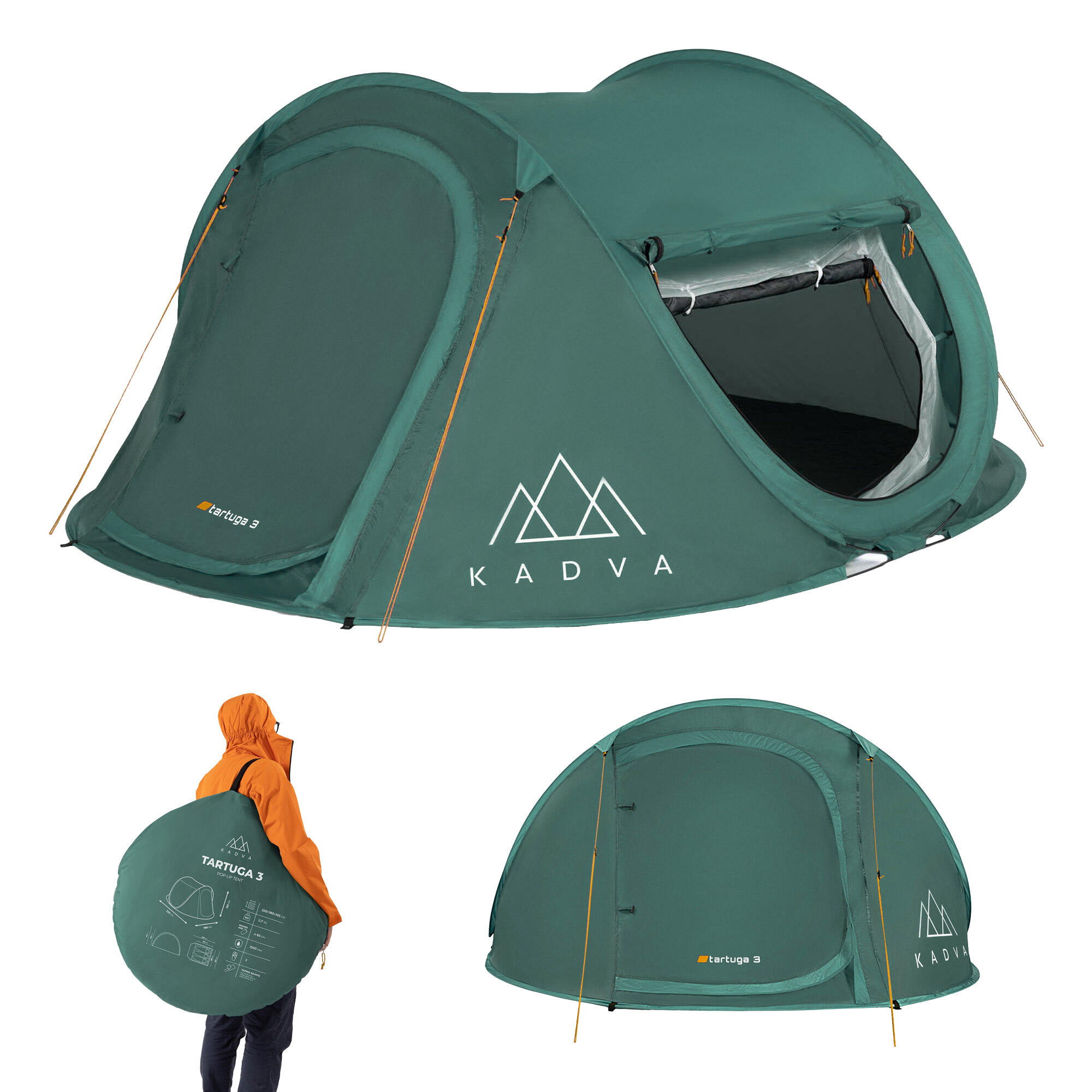 Namiot kempingowy 3-osobowy KADVA Tartuga 3