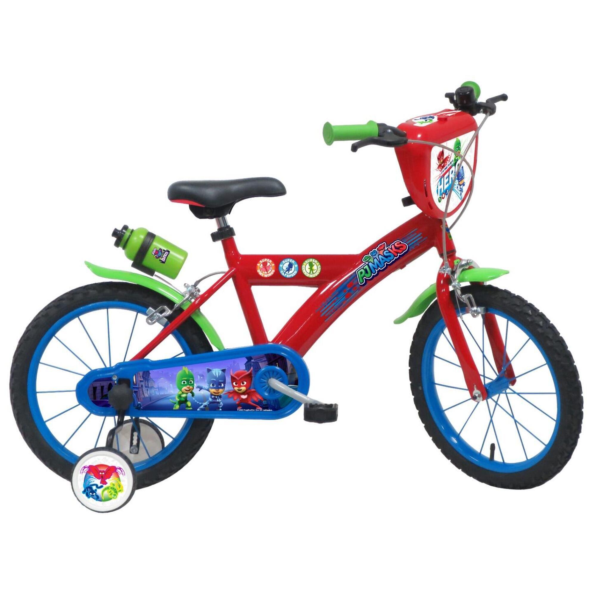 Rower dziecięcy PJ MASKS z bidonem i uchwytem na bidon