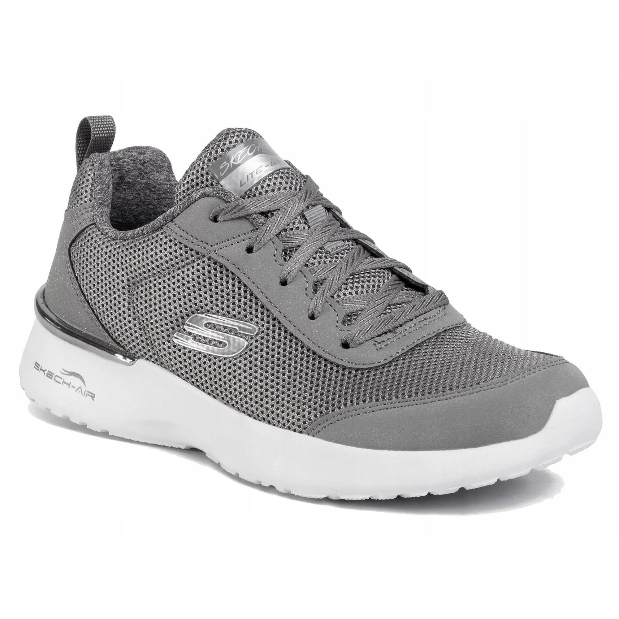 BUTY damskie SKECHERS DYNAMIGHT 12947-GRY szare niskie lekkie sportowe 37 5