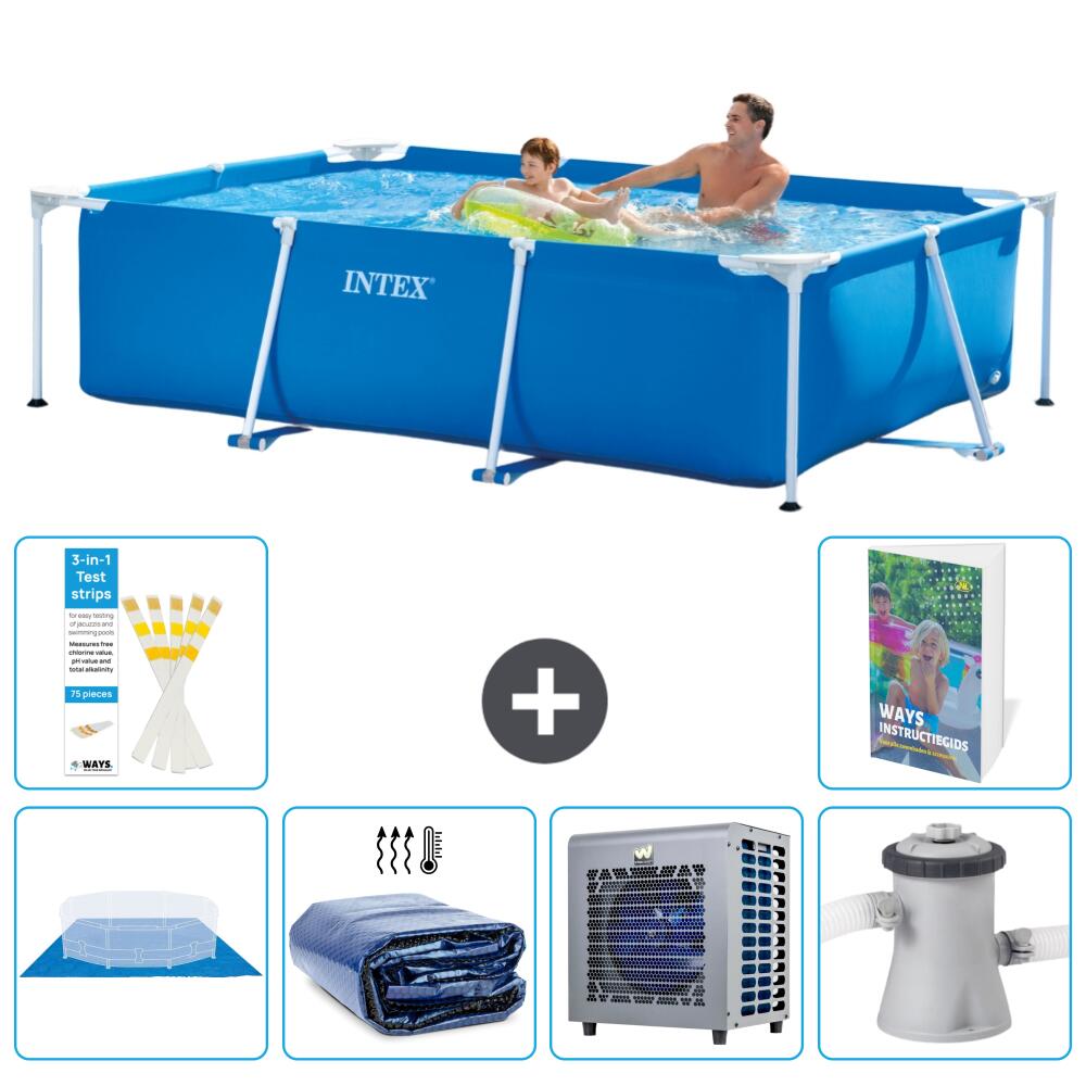 INTEX Basen ze stelażem Prostokątny - 260x160x65 cm - 7-częściowy S124