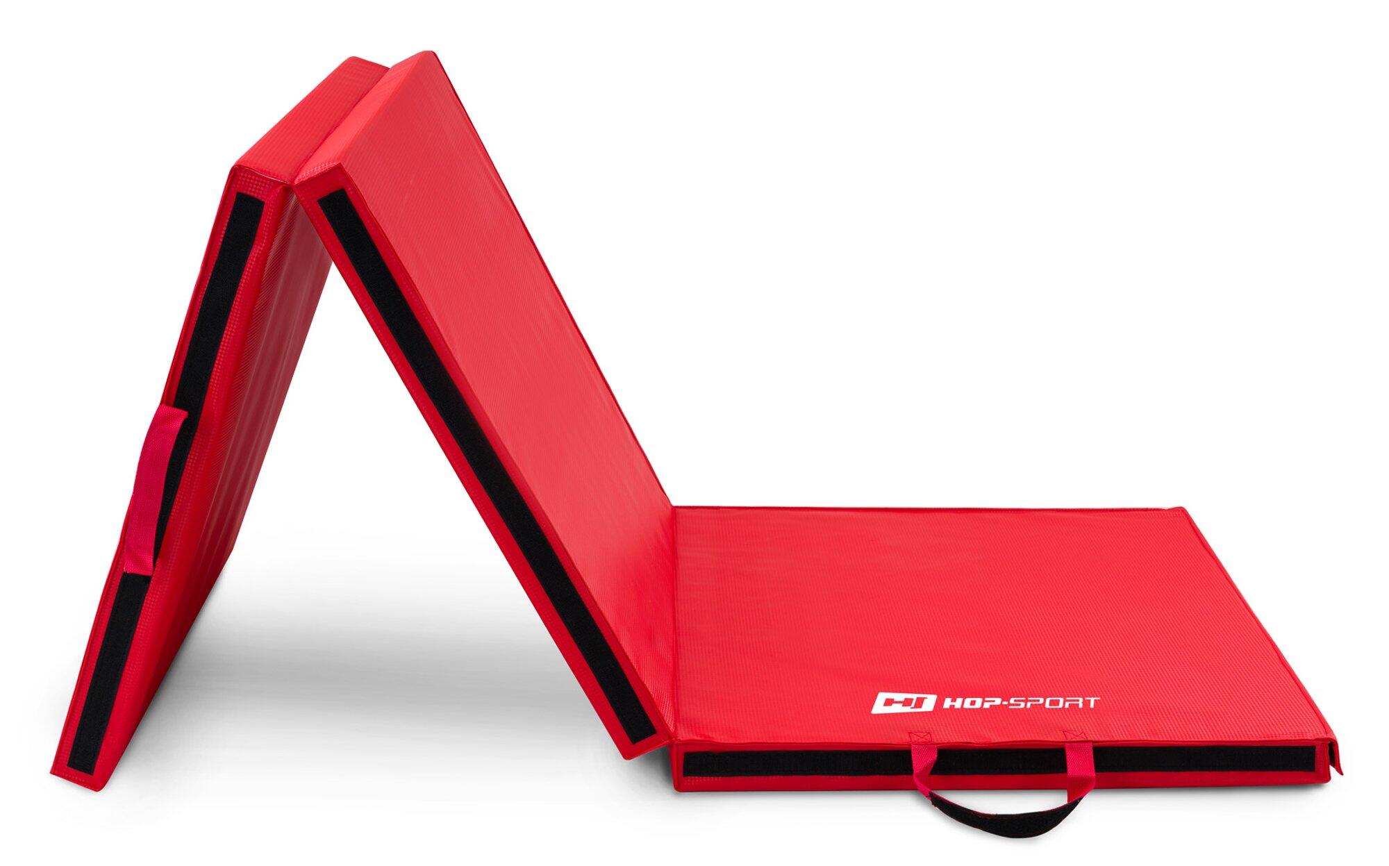 Materac gimnastyczny składany twardy z rzepami 5cm Hop-Sport