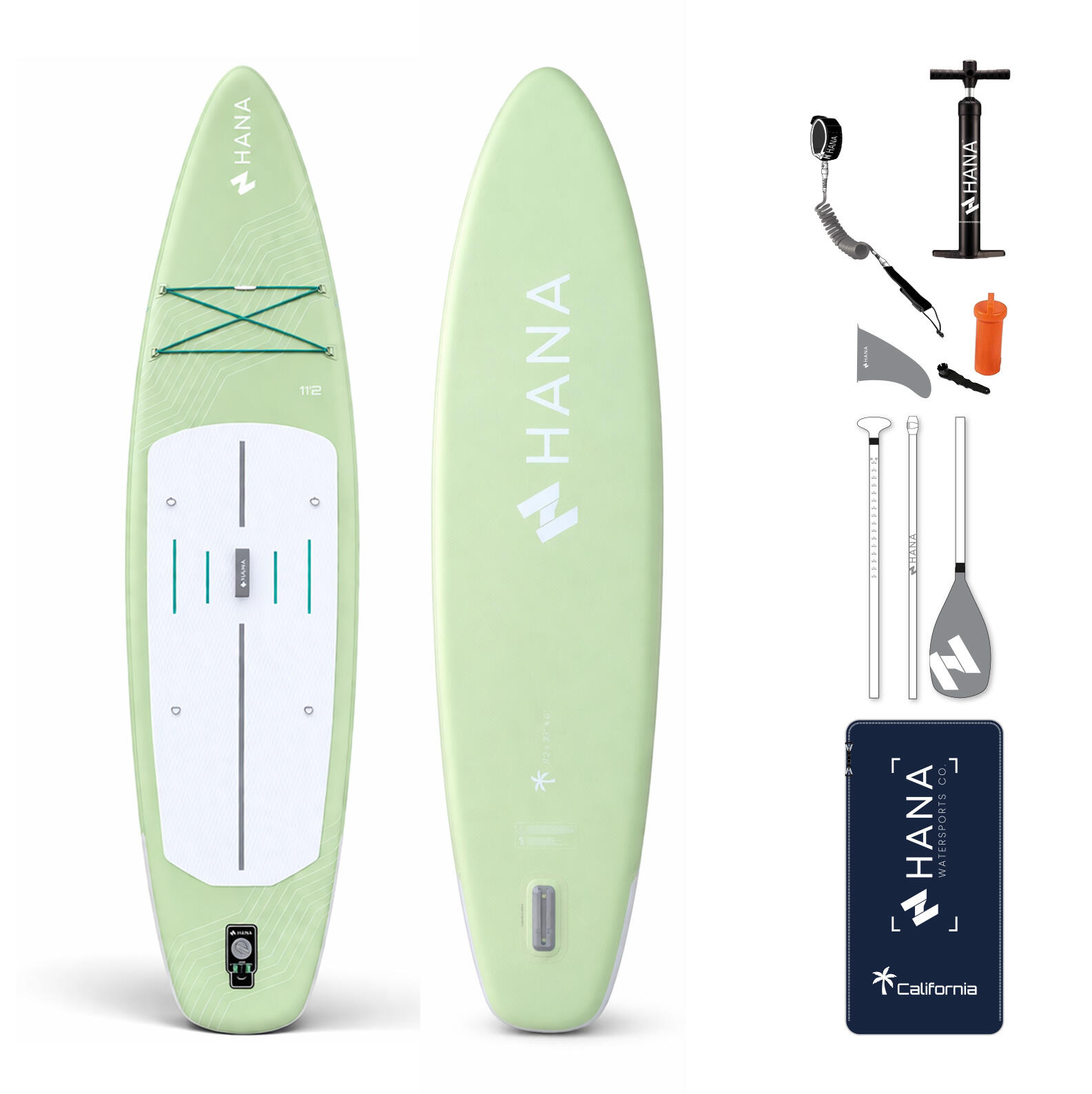Stand-Up Paddle HANA 11’2 California Pack Kolor Oliwkowy
