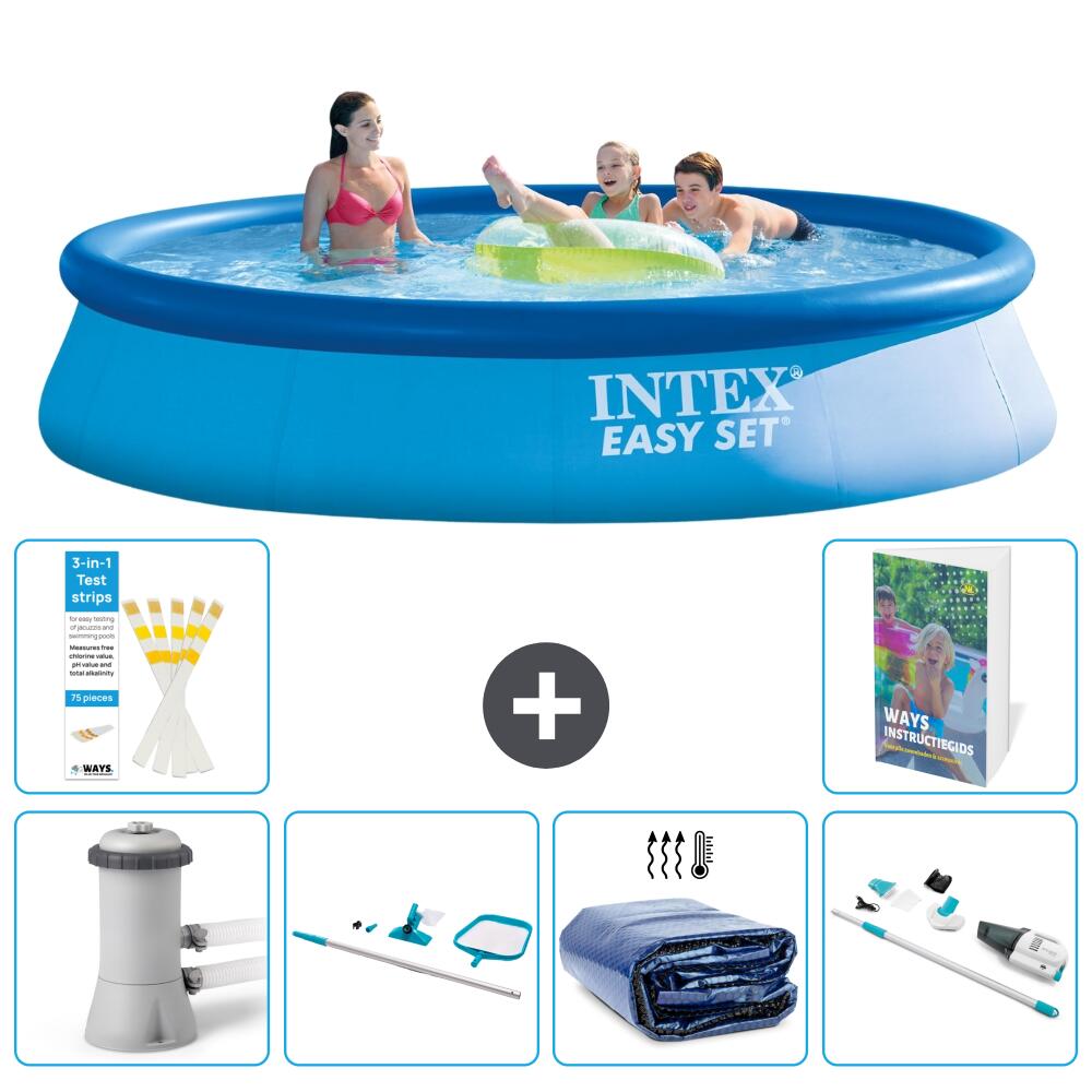 INTEX Basen Easy Set Okrągły - 396x84 cm - 7-częściowy S323