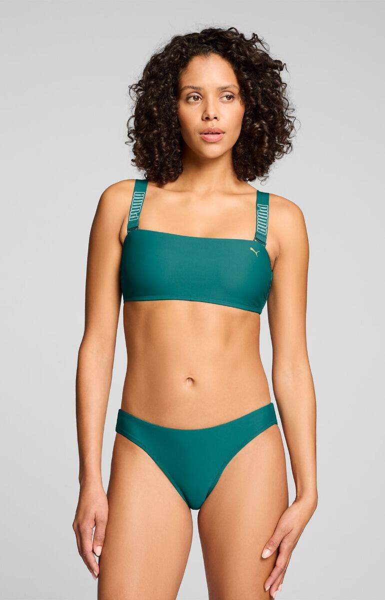Góra od bikini damska - Bandeau - Emerald Ice