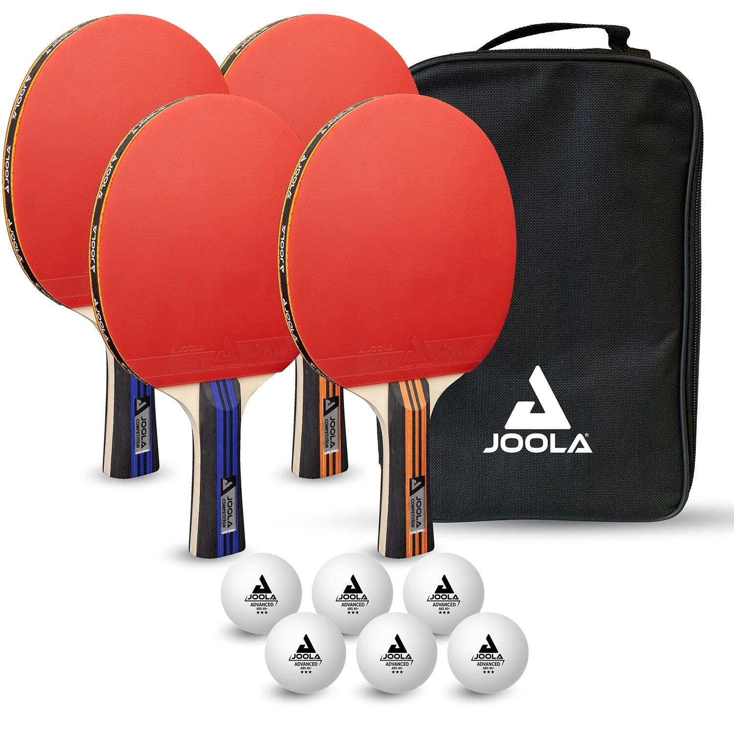 Family Advanced zestaw do tenisa stołowego dla 4 graczy z okładzinami ITTF