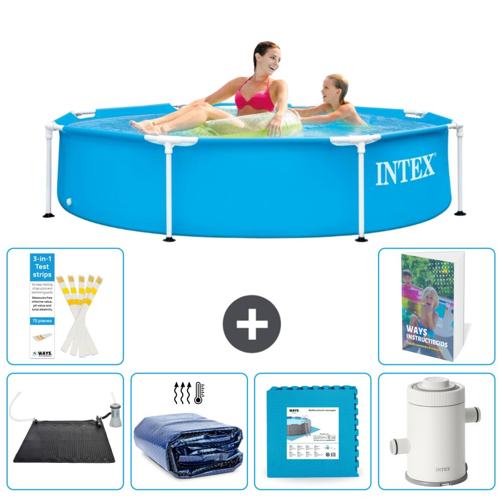 INTEX Basen ze stelażem Okrągły - 244x51 cm - 7-częściowy S166
