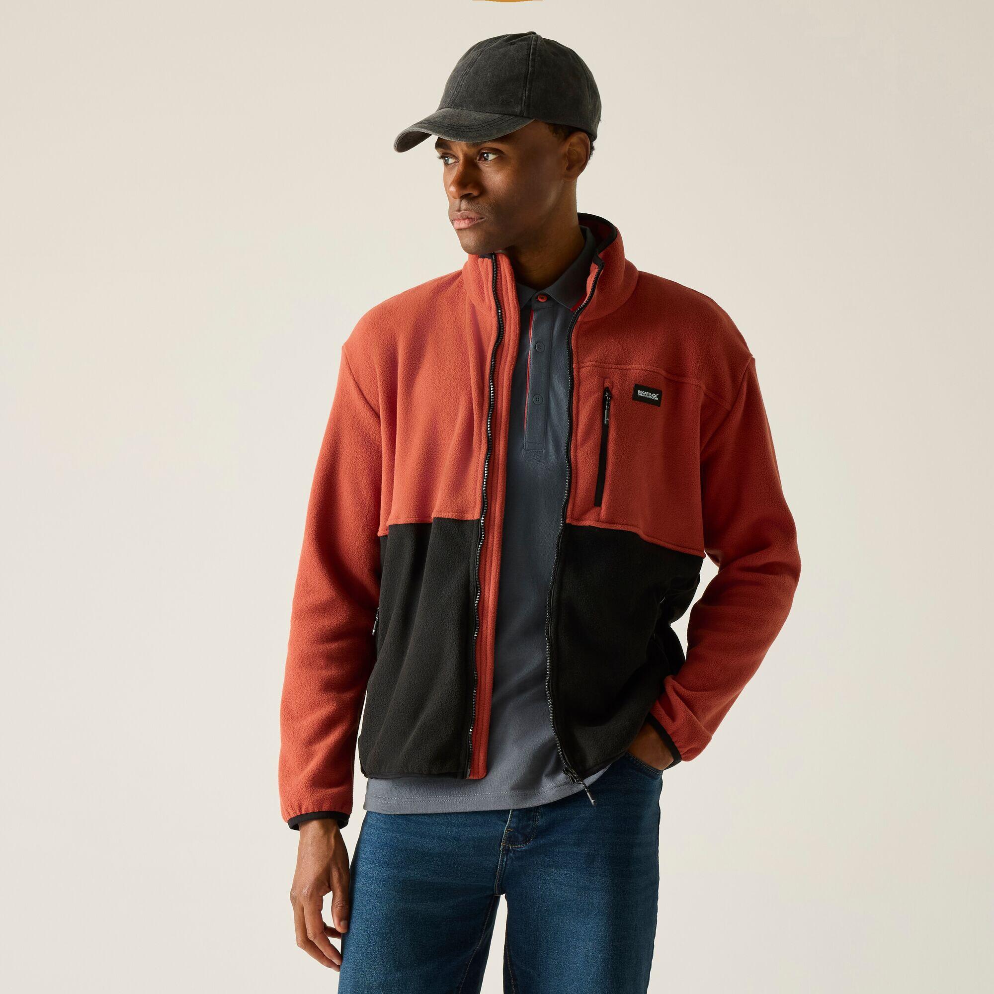 Męska bluza polarowa Frankie Color Block z zamkiem błyskawicznym
