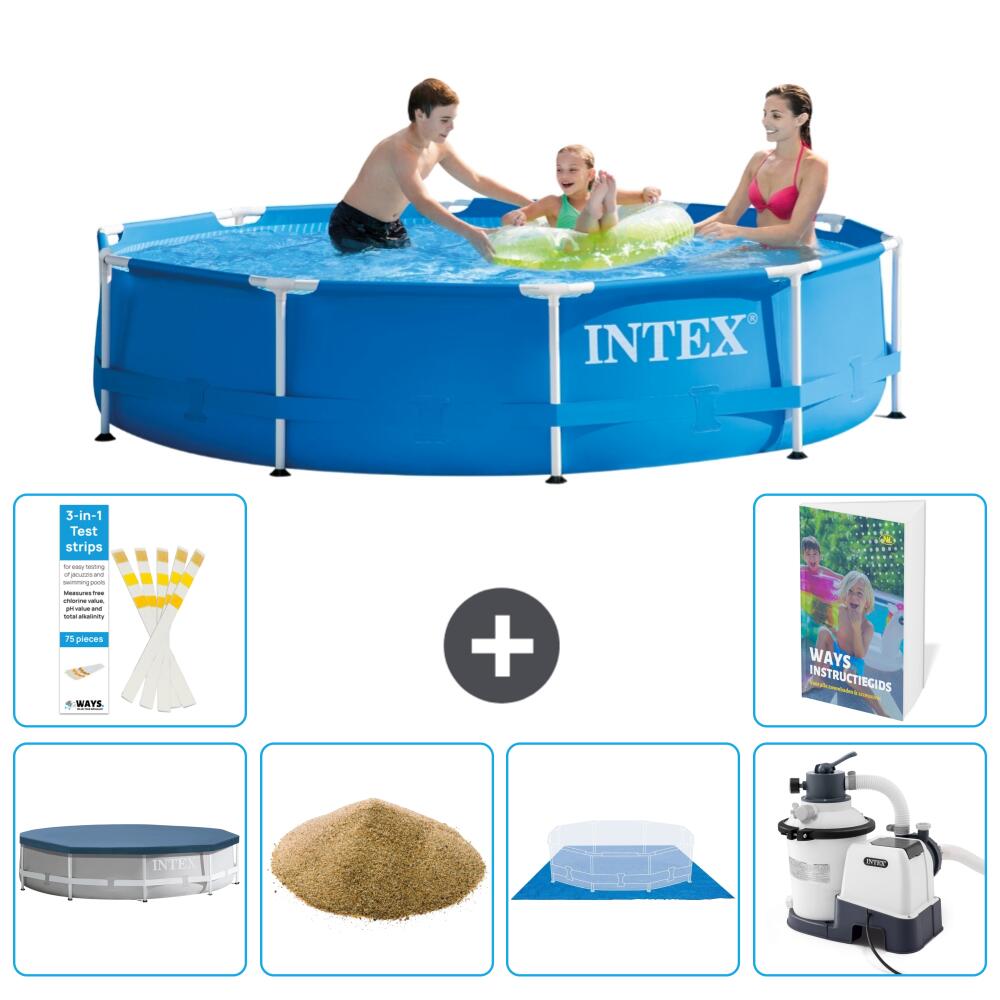 INTEX Basen ze stelażem Okrągły - 305x76 cm - 7-częściowy S158