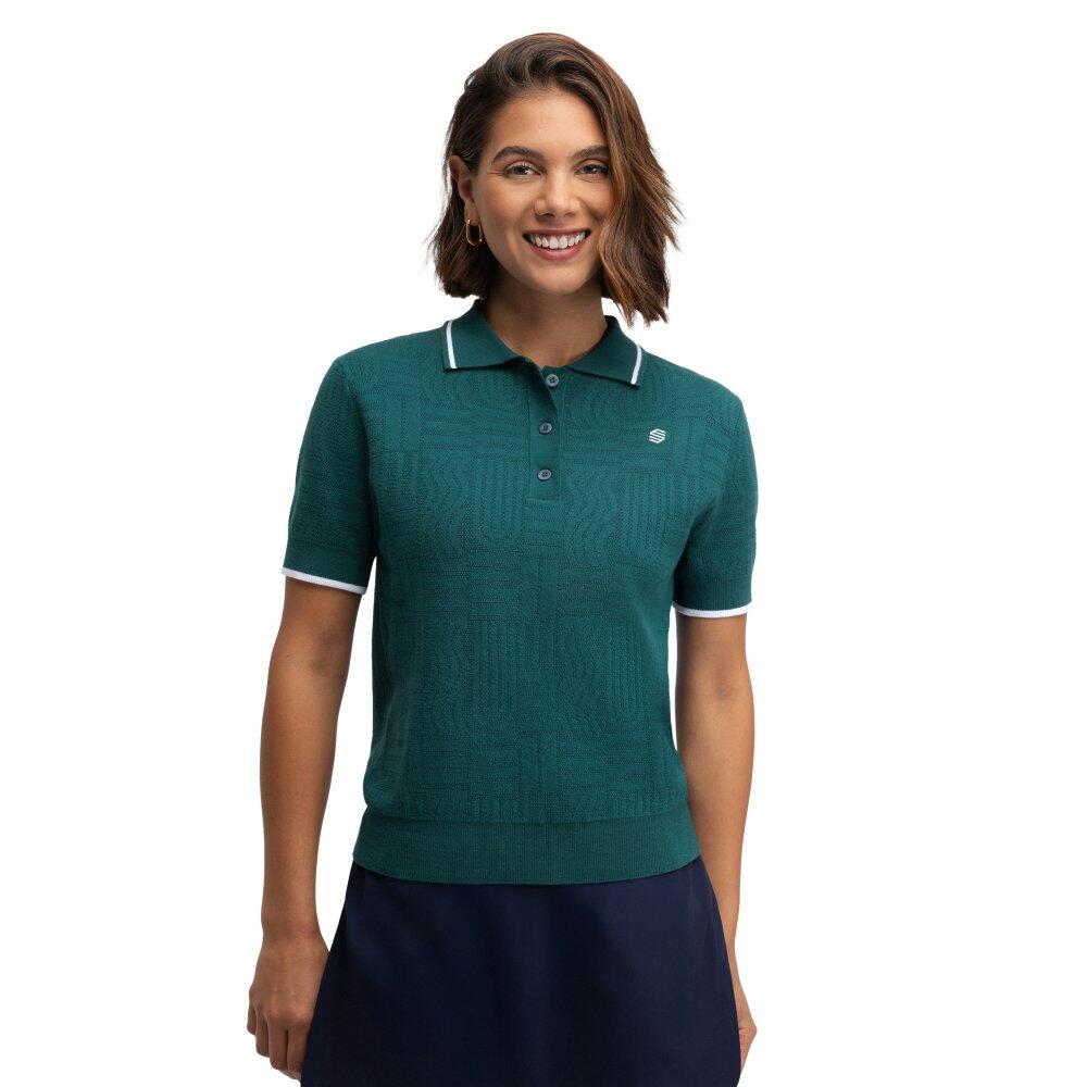 Damska golfowa koszulka polo z dzianiny Siroko Hazard Teal