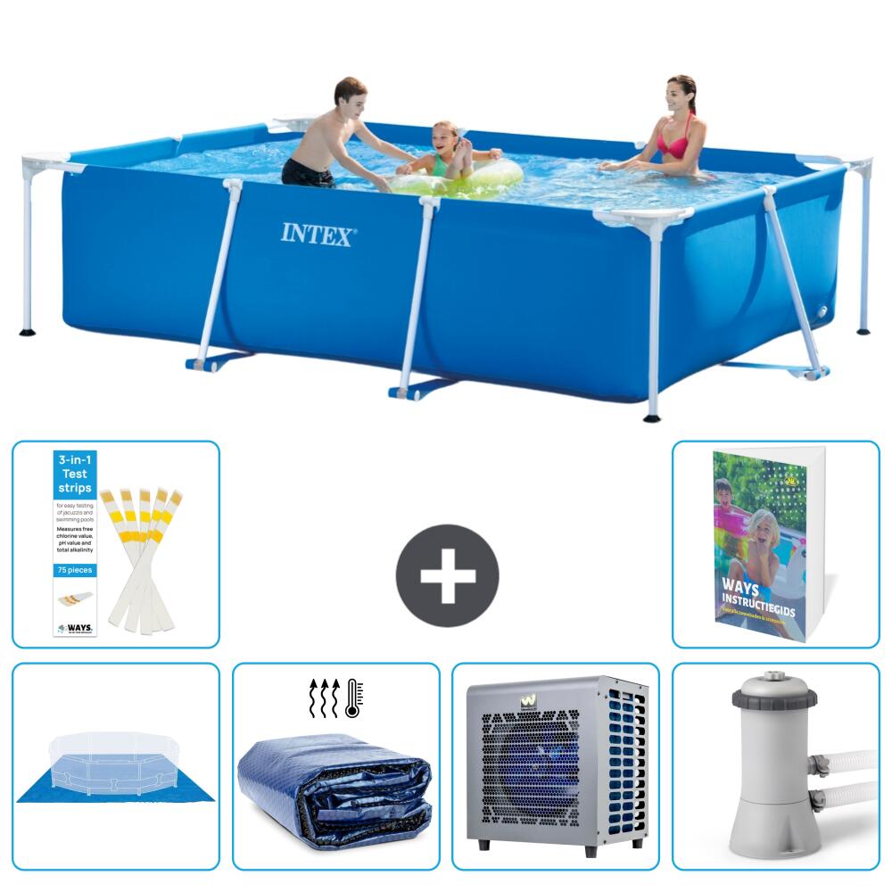 INTEX Basen ze stelażem Prostokątny - 300x200x75 cm - 7-częściowy S124