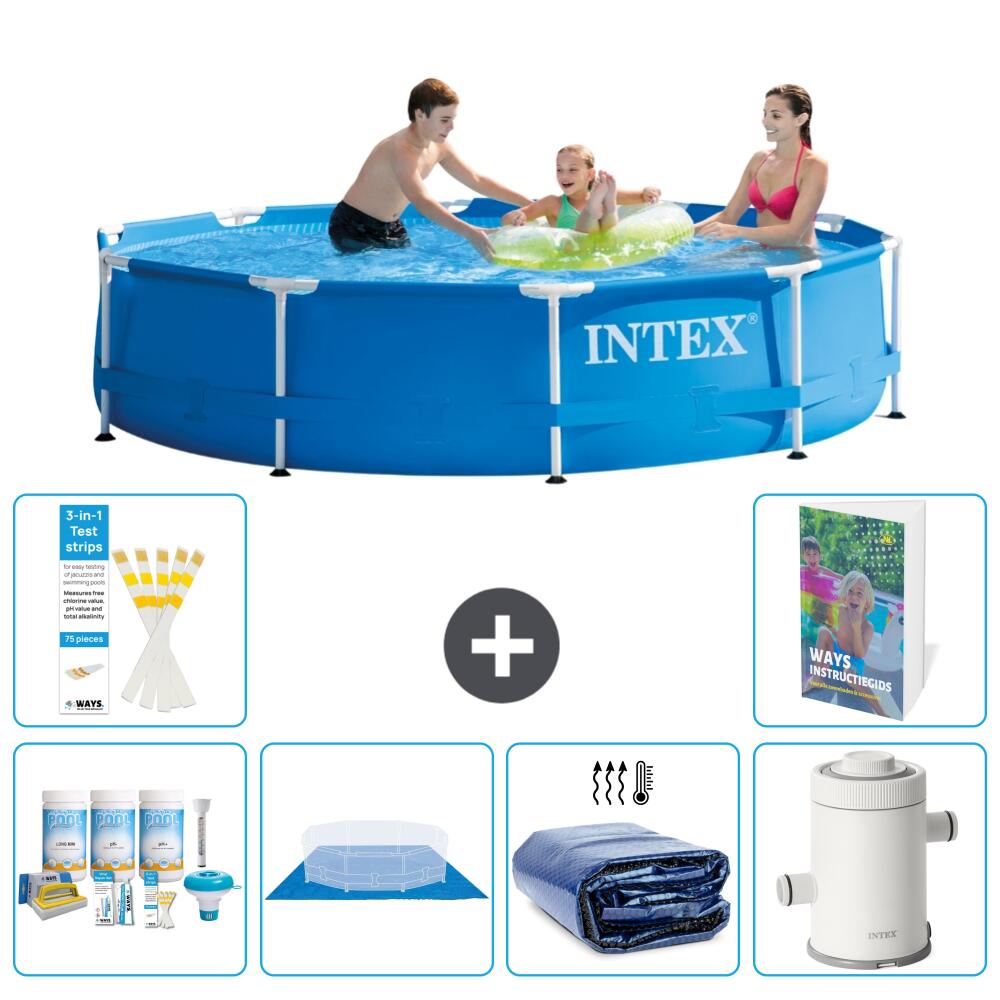 INTEX Basen ze stelażem Okrągły - 305x76 cm - 7-częściowy S115