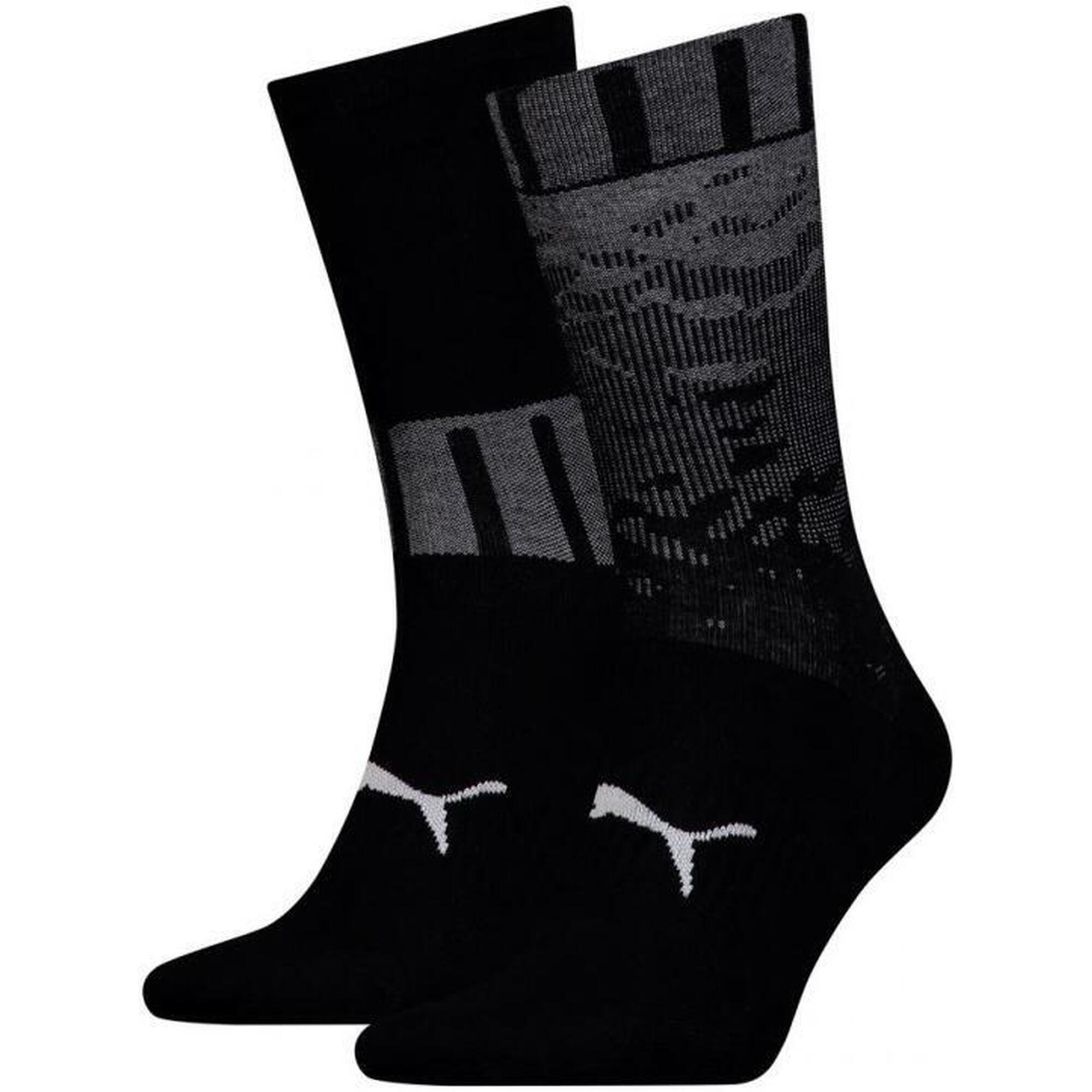 Skarpetki Puma Black - 2 pary rozmiar 43-46