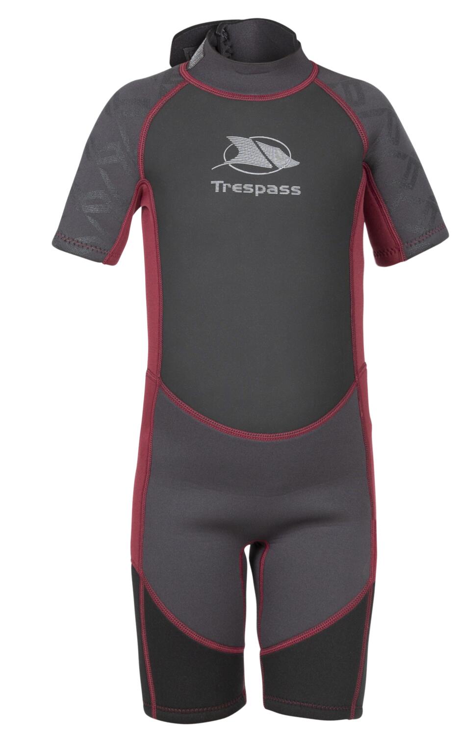 Trespass Milo - Krótki kombinezon dziecięcy 3 mm w kolorze czarnym