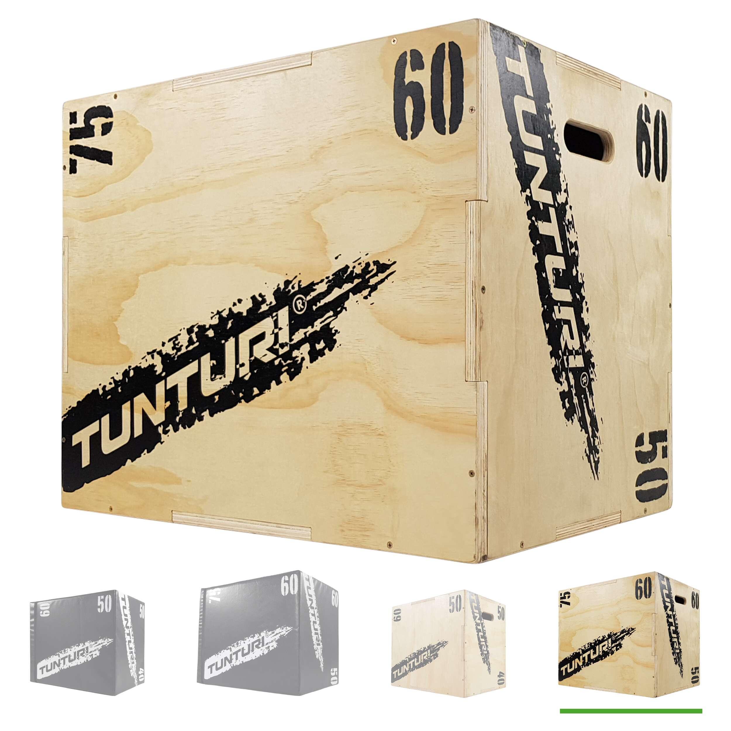 Drewniana skrzynia pylometryczna do ćwiczeń jumpbox TUNTURI 50x60x75 cm