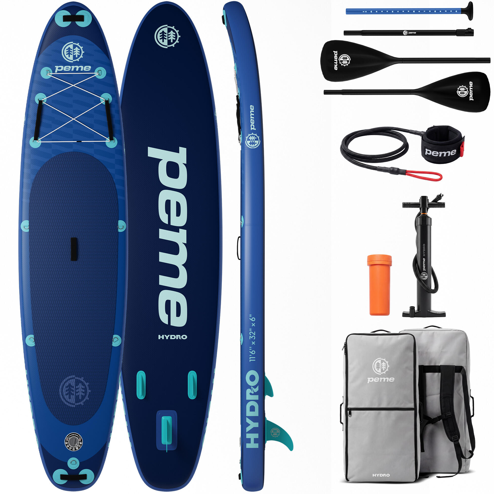 Deska SUP Zestaw stand up paddle do pływania HYDRO 350cm allround Pompowana