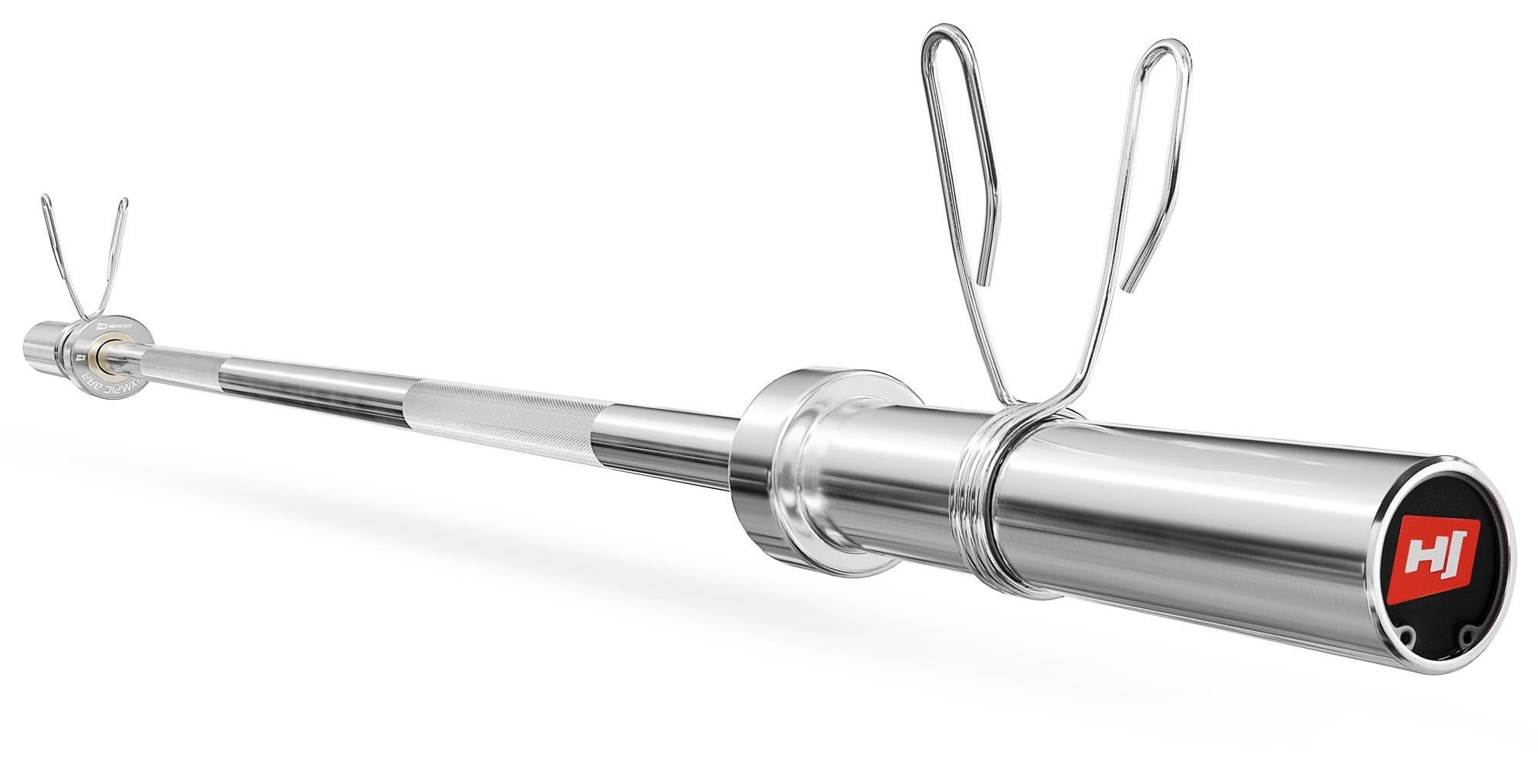 Gryf Olimpijski prosty Hop-Sport 165 cm (50 mm) z tuleją obrotową