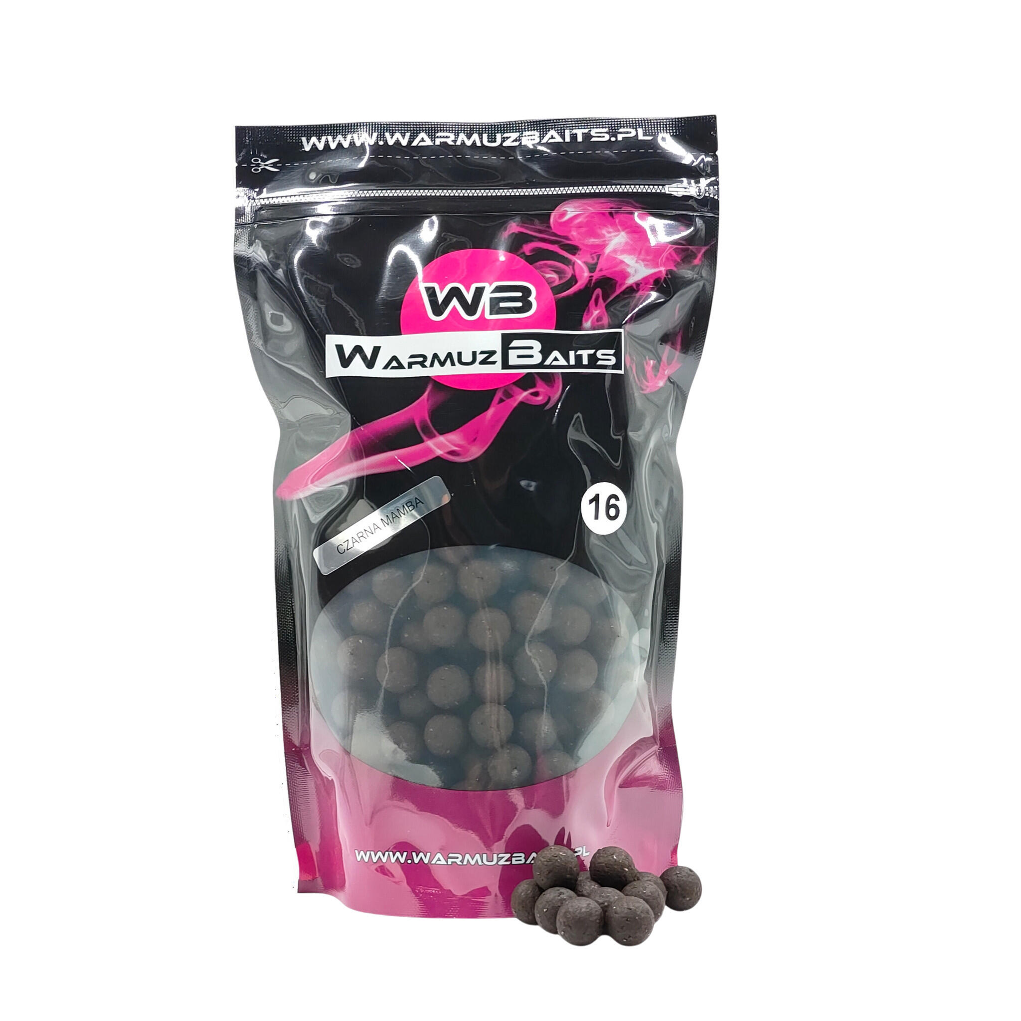 Kulki zanętowe 16mm Warmuz Baits Worek 900g CZARNA MAMBA 900g 16mm
