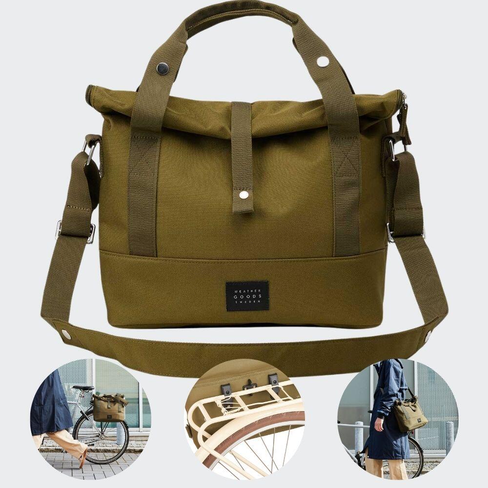 Weathergoods Sweden torba CITY na ramię i bagażnik oliwkowa