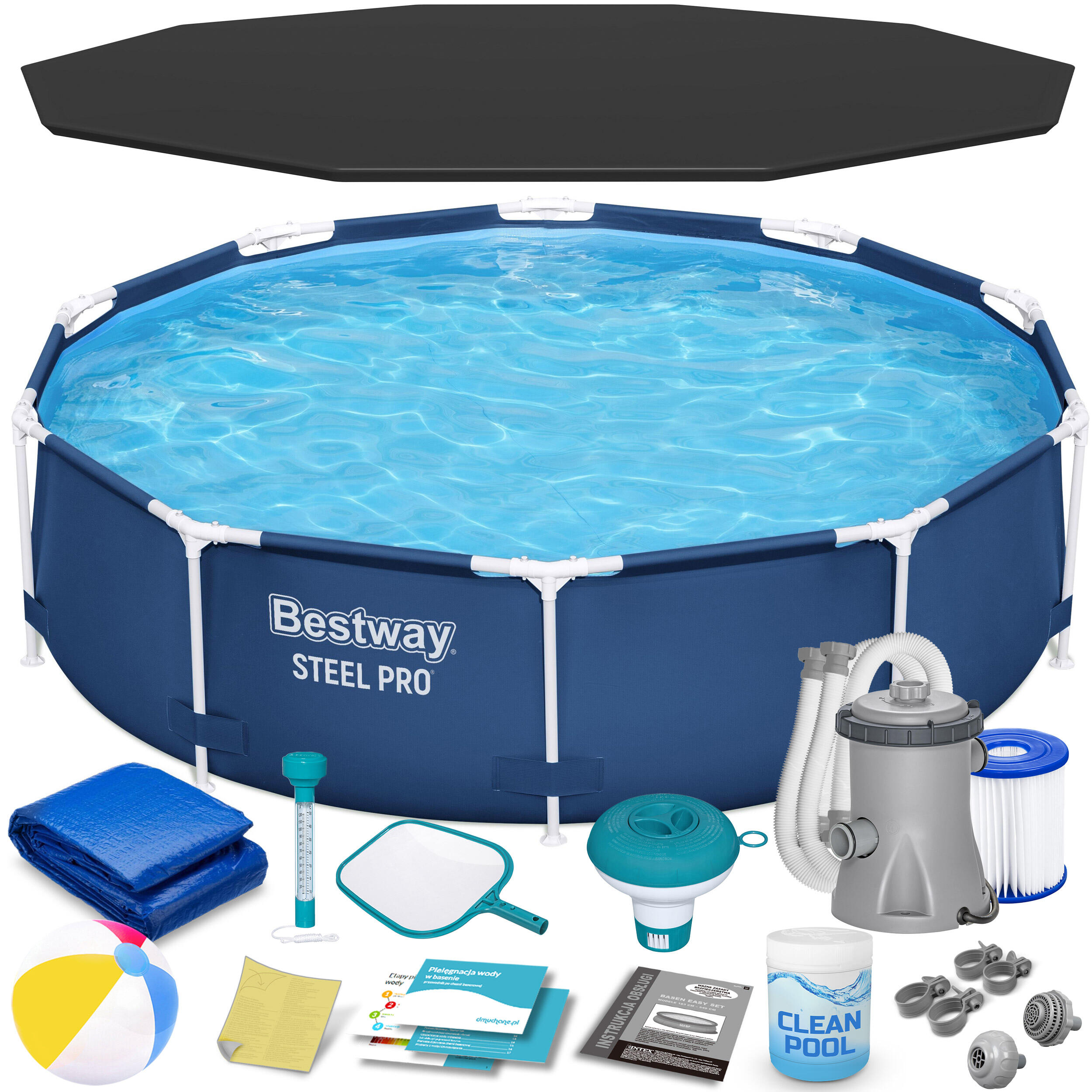 Basen ogrodowy stelażowy 305 x 76 cm zestaw 15w1 Bestway 56679