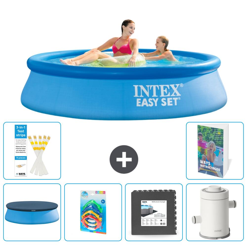 INTEX Basen Easy Set Okrągły - 244x61 cm - 7-częściowy S143