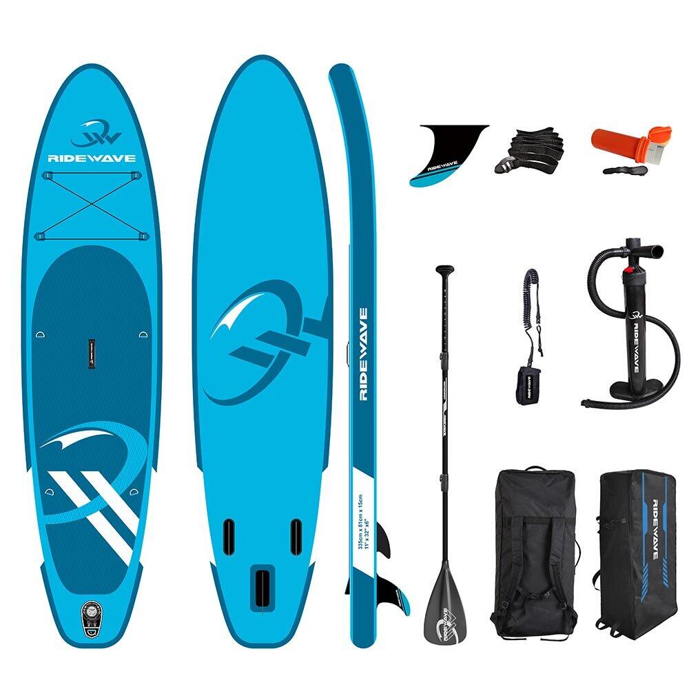 Deska SUP RIDEWAVE Allround 11'0 335 cm z wiosłem na jeziora i wycieczki