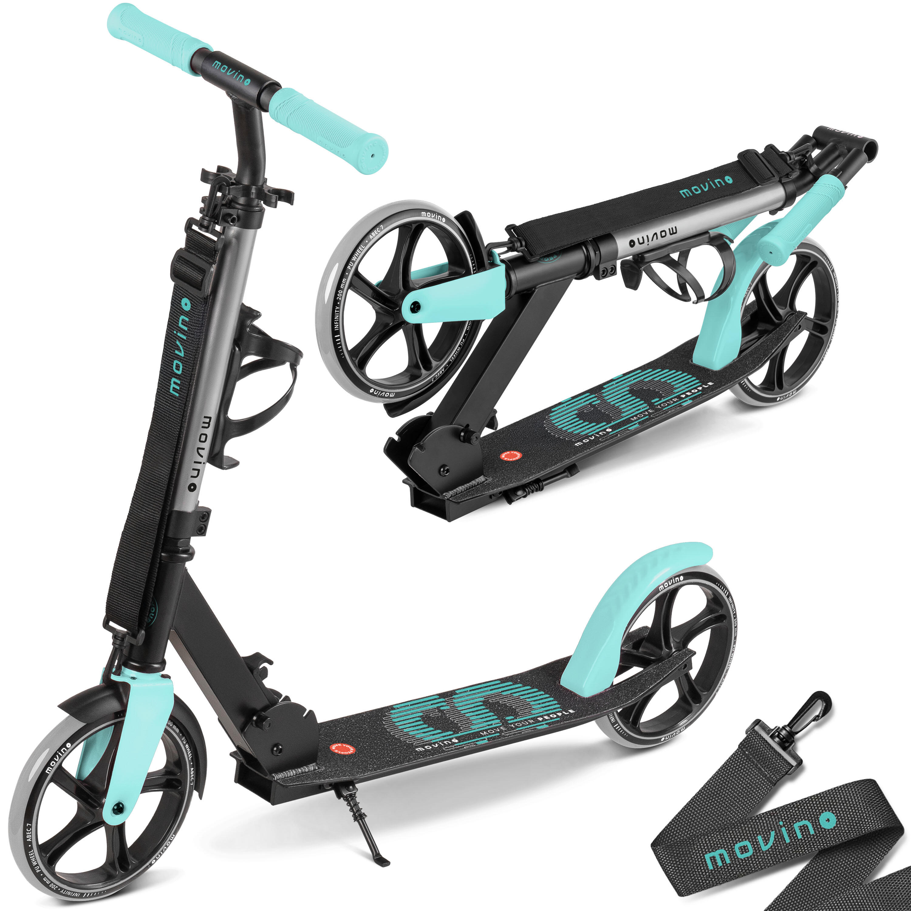 Hulajnoga miejska Movino Infinity Mint 3,5 kg + pasek