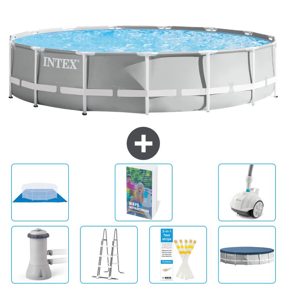 INTEX Basen Prism Frame Okrągły - 457x107 cm - 8-częściowy S616