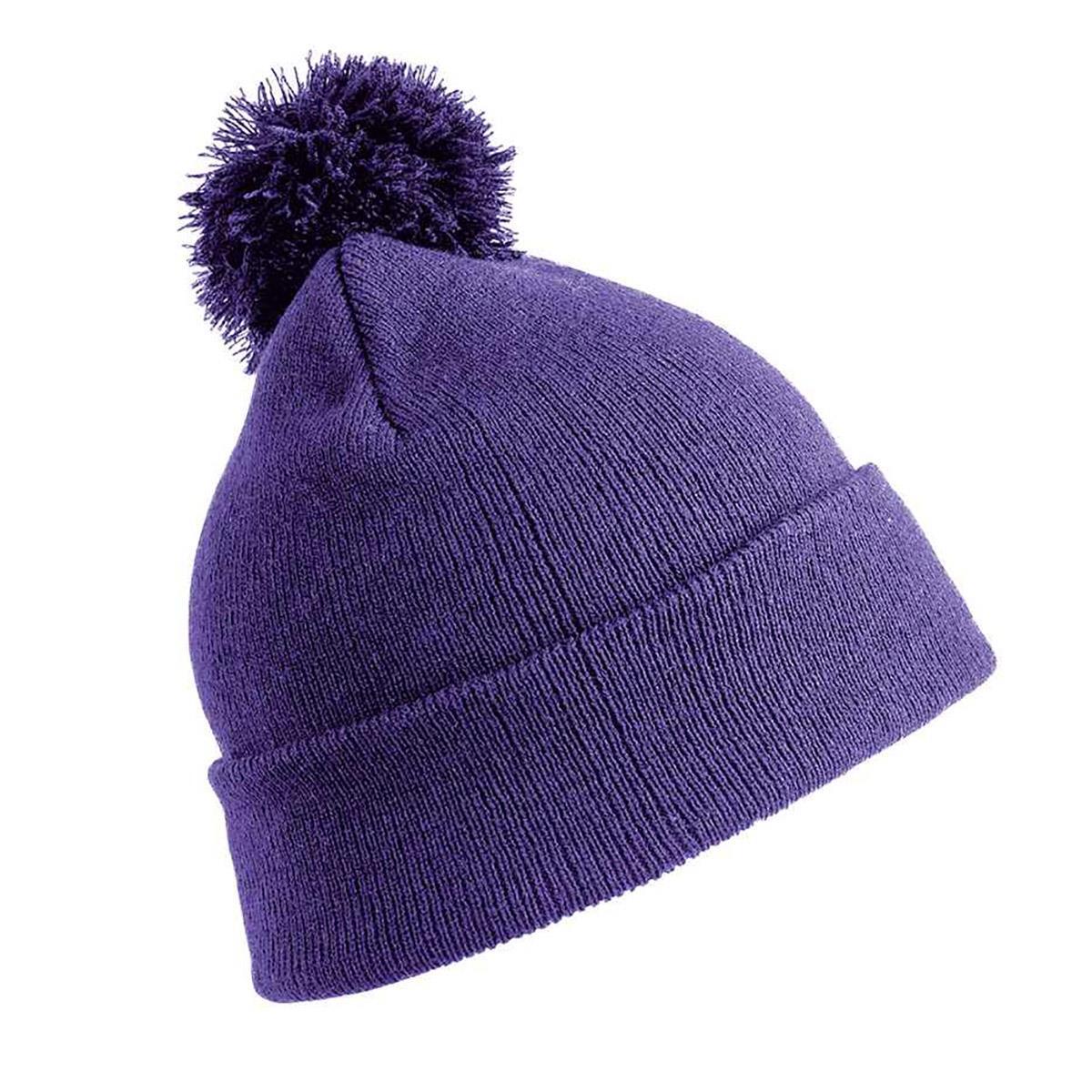 Czapka dziecięca CORE z pomponami – Iris Purple