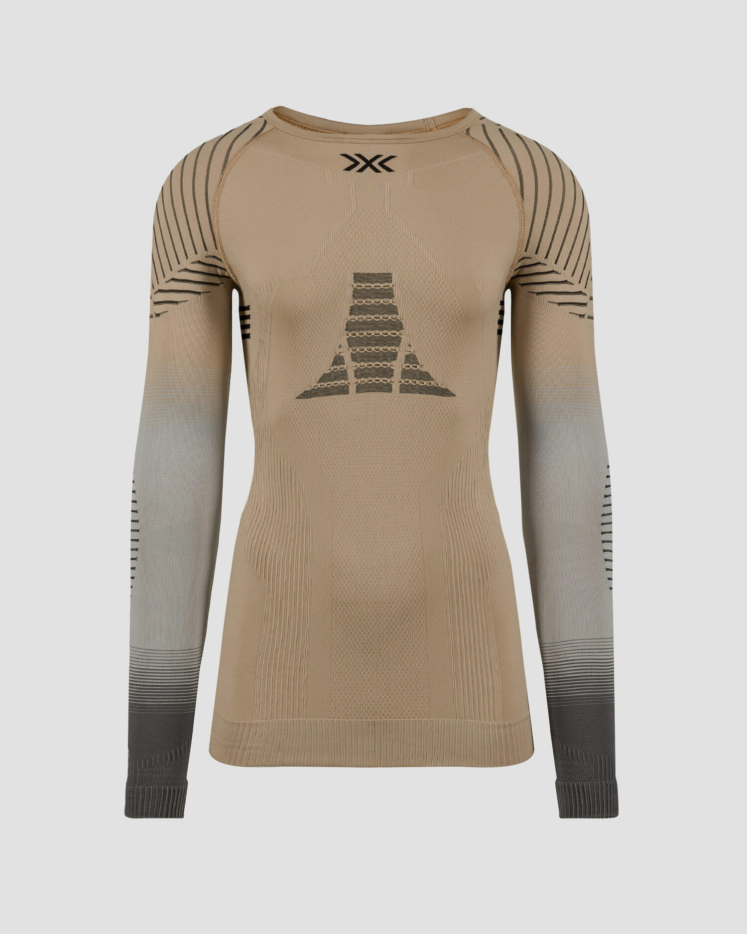 Koszulka męska X-Bionic INVENT GRAPHICS SHIRT LS MEN SAND/LIGHT GREY/GREY