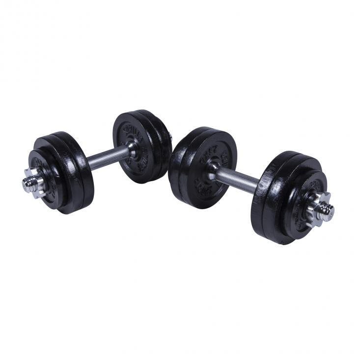 2x15 kg Hantle regulowane żeliwne 30 mm
