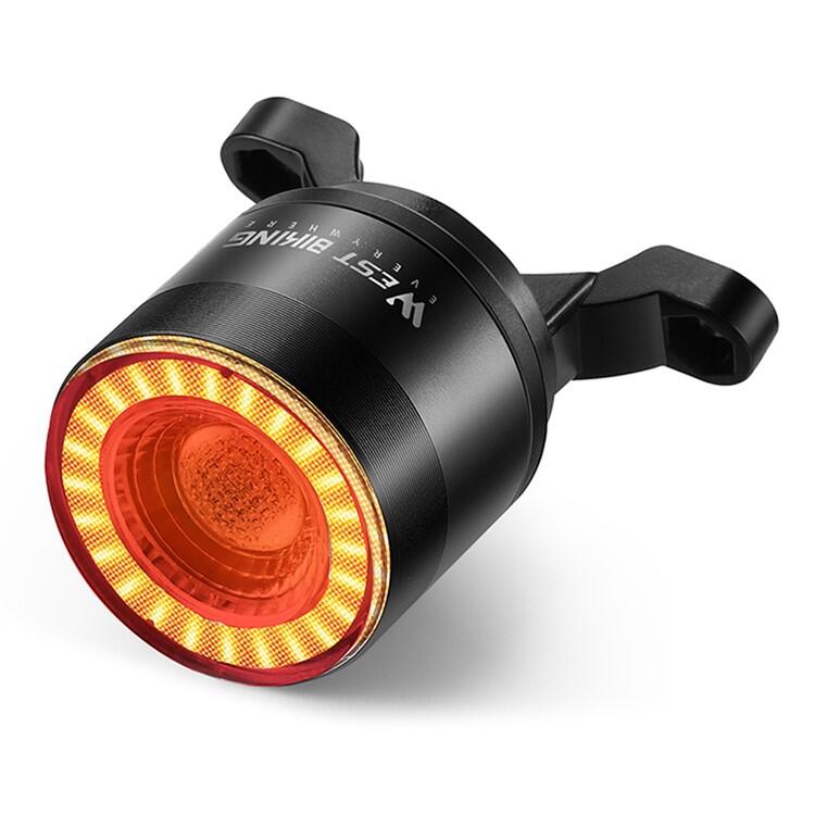 Inteligentna lampa LED WEST BIKING YP0701420, czujnik, kolor, sygnalizator MTB