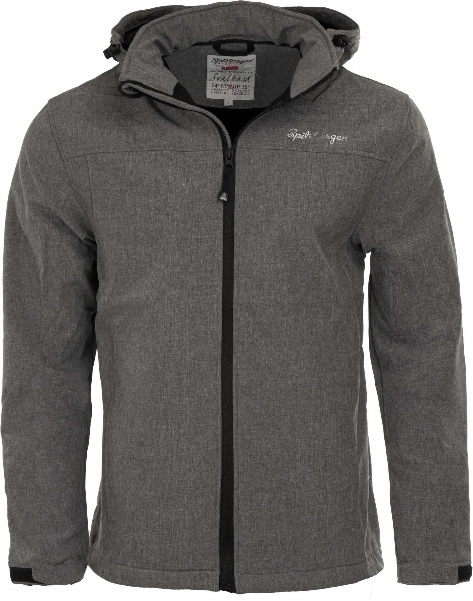 Męska kurtka softshell Spitsbergen Norway Wms Jacket Melange Grey